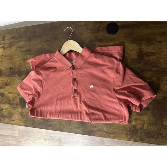 Banana Republic Men's Medium Short Sleeve Polo Peach Color - Picture 2 of 6